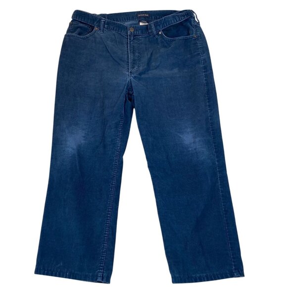 Lands End Mens Pants Size 40x25 Corduroy Straight Casual Traditional Fit Blue Y2 - Picture 1 of 12